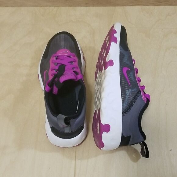 Nike Odyssey React  Gray/Purple White Running Shoes Sneakers Women’s Size 5 - Picture 4 of 8